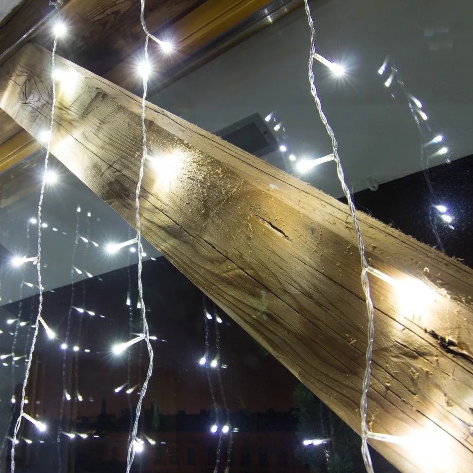 DECOLED Svetelný záves LED HOBBY LINE, 2x2 m, ľadovo biely, 200 diód, len do interiéru