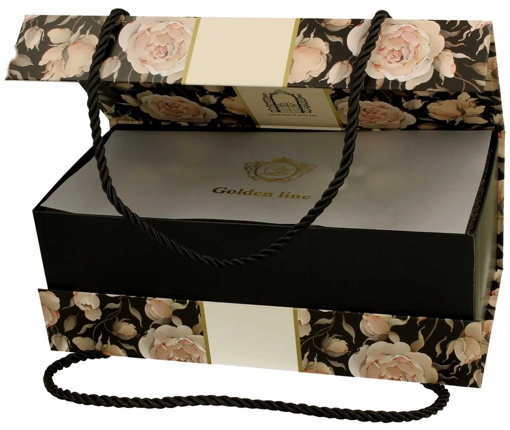 Porcelánový hrnček na nohe Royal English Roses Black 320 ml sada 2ks