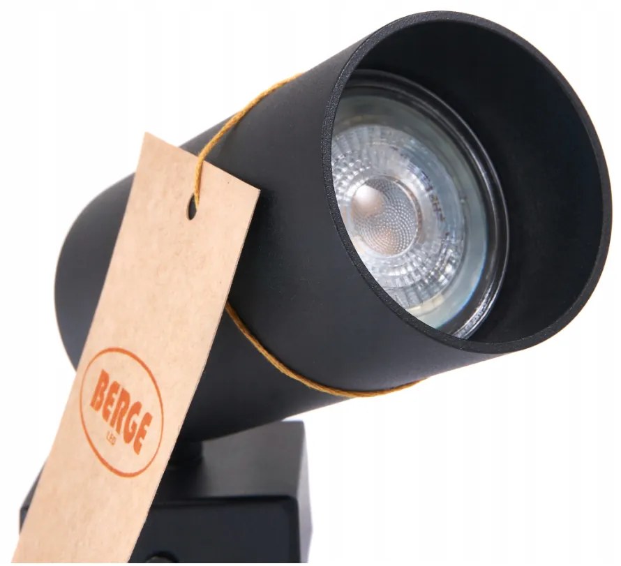 BERGE Stropné bodové svietidlo LED VIKI-L 1x GU10 čierne