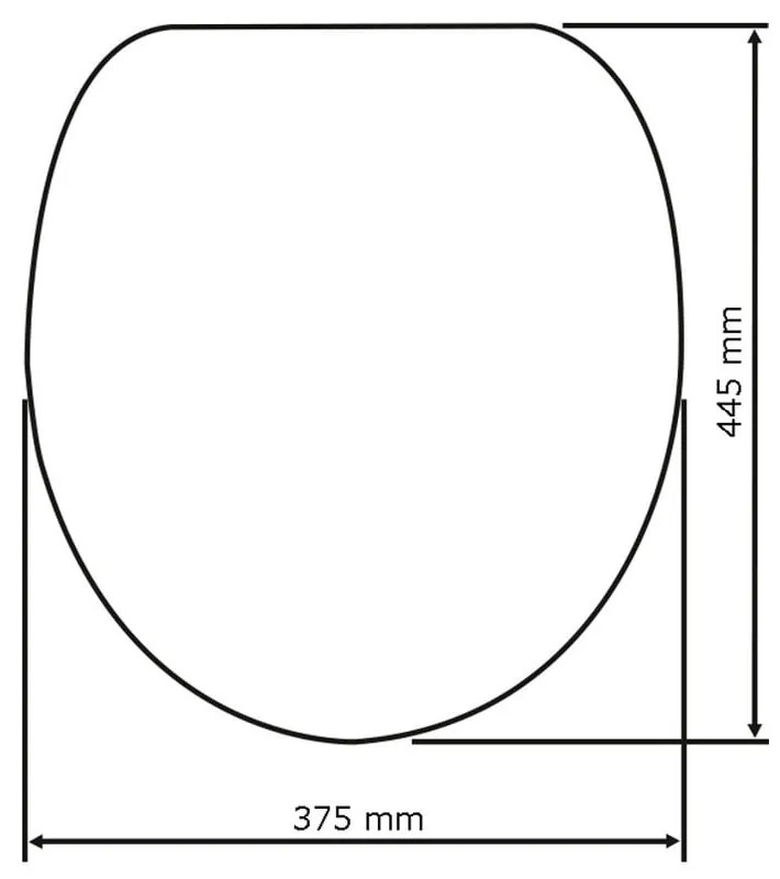 Tmavomodré WC sedadlo s jednoduchým zatváraním Wenko Samos, 44,5 x 37,5 cm
