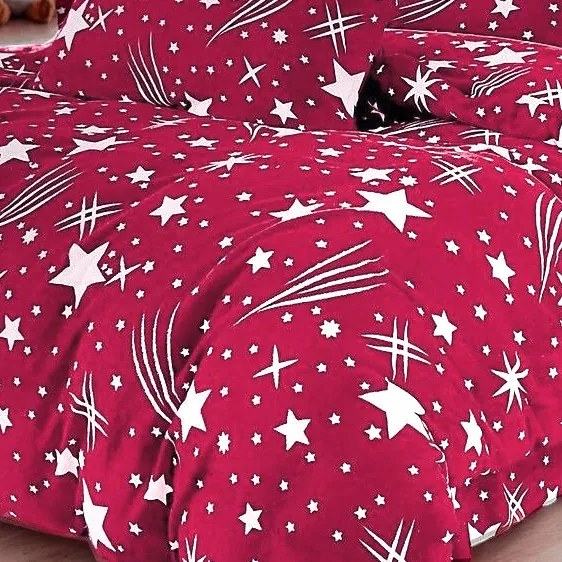 Jemné mikroplyš obliečky Homa TORELA BURGUNDY 3-dielna sada 140x200 cm