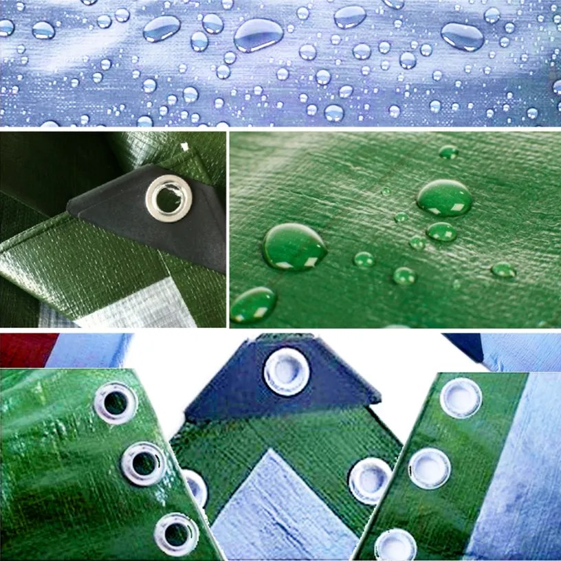 Zeleno strieborná krycia plachta mrazuvzdorná 3m x 5m