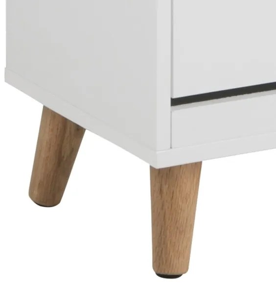 Skrinka na topánky s 3 zásuvkami CARLY biela