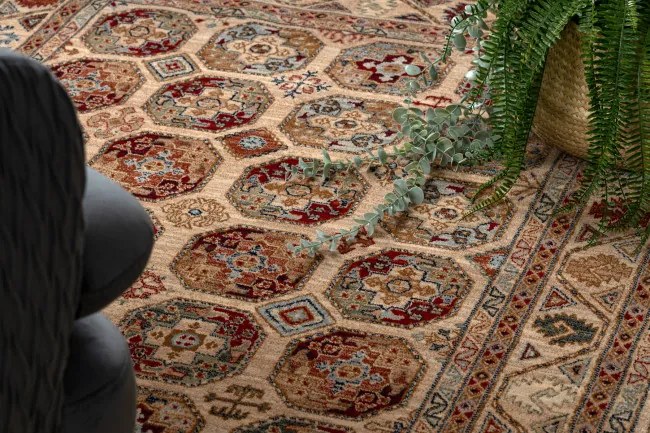 Koberec KESHAN, strapce 7874/53555 béžový / terakota