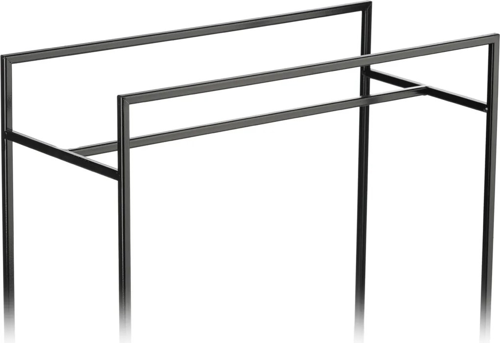 KOVOVÝ KVETINÁČ SO STOJANOM RECT 82X23X60 CM ČIERNA