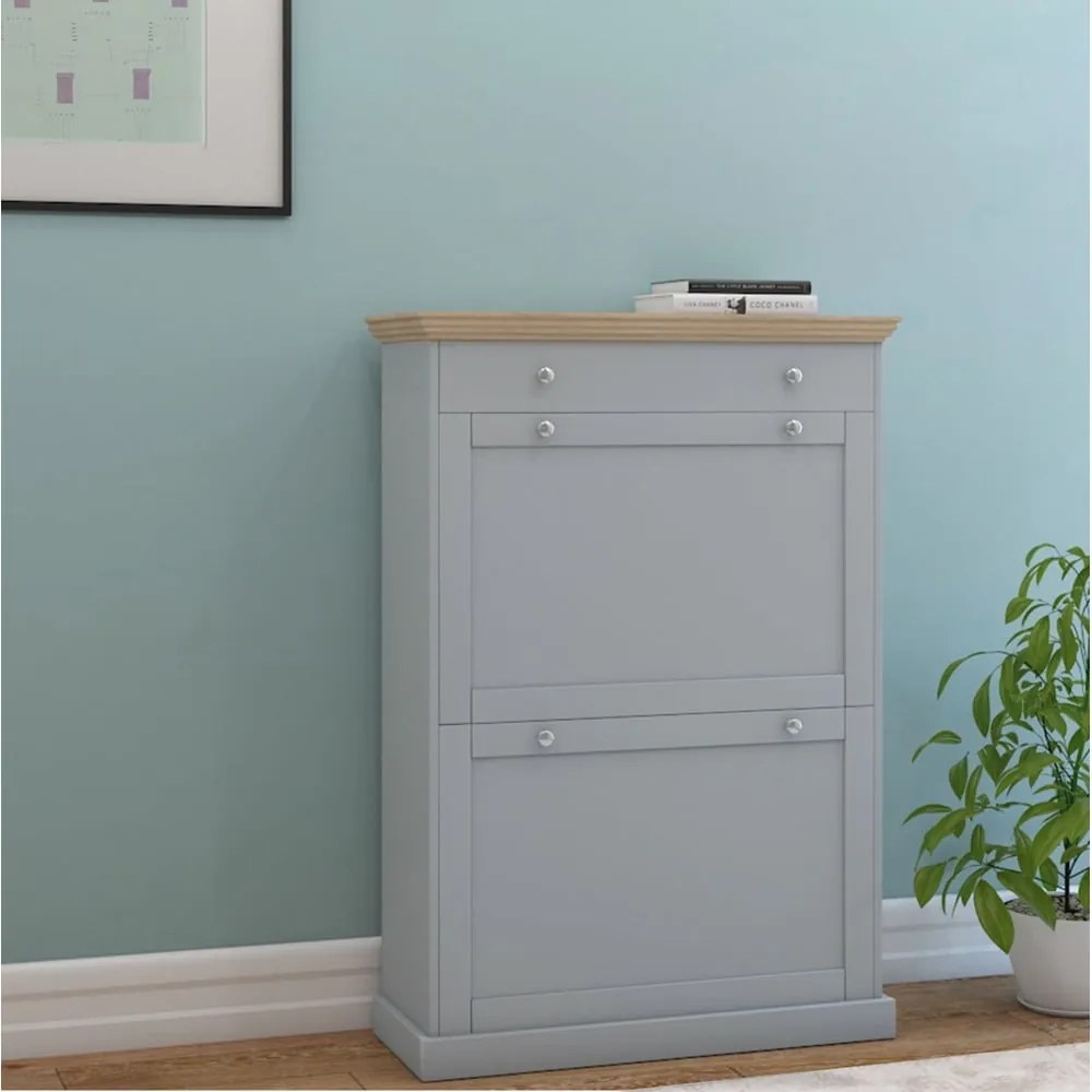 Sivá výklopná skrinka na topánky Binz – Støraa