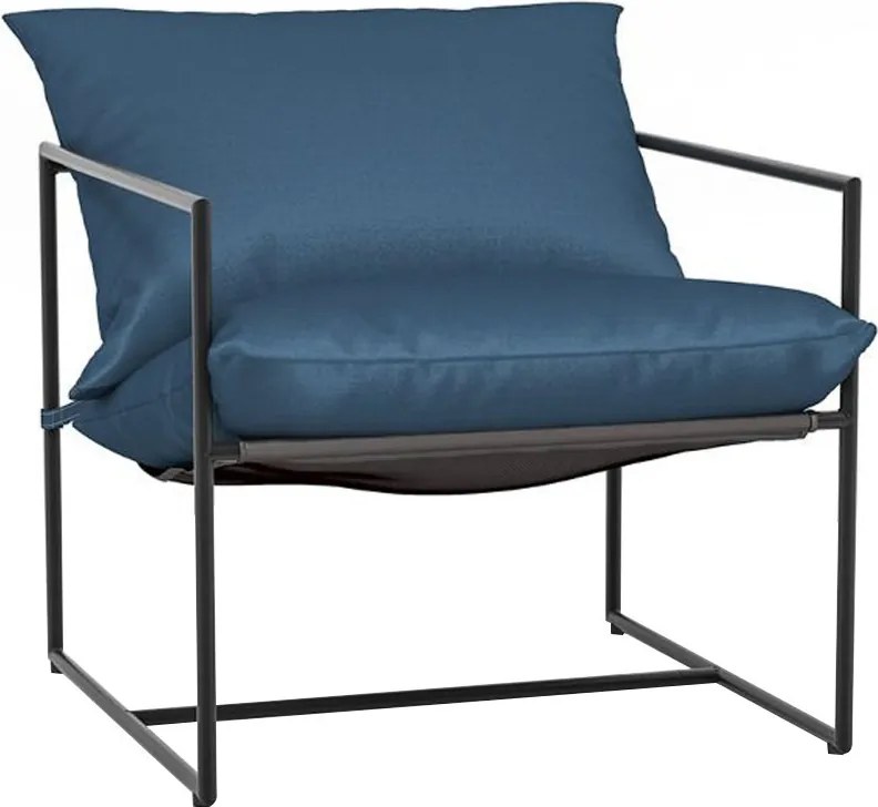 Kovová stolička s vankúšom, sada 2 kusy