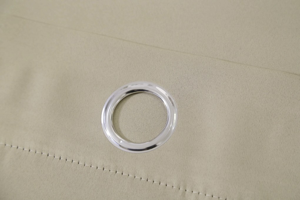 Béžový záves OXFORD 140x250 cm Zavesenie: Riasiaca páska