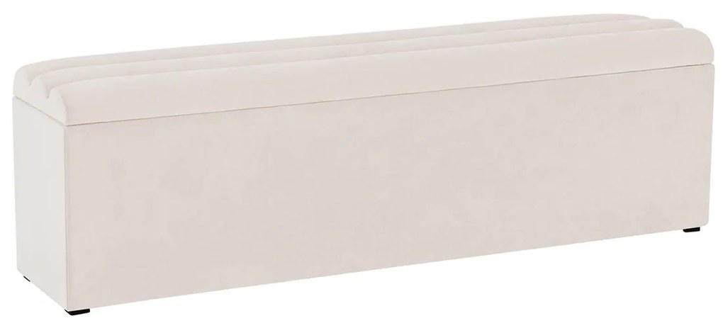 Krémová Dvojmiestna lavica s úložným priestorom La 140 × 34 × 47 cm 140 × 34 × 47 cm COSMOPOLITAN DESIGN
