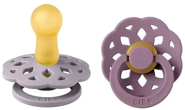 BIBS Okrúhle Boheme cumlíky 2ks Fossil Grey/Mauve 2