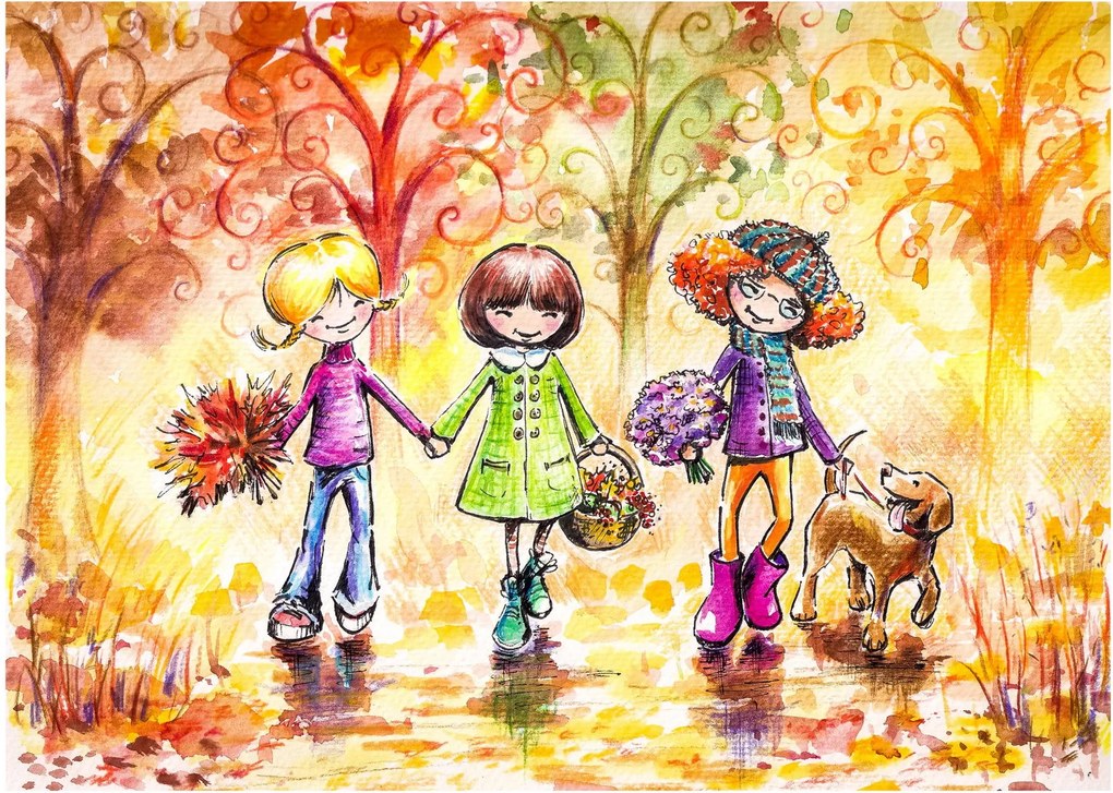 Sklenený obraz - Priateľstvo (70x50 cm)
