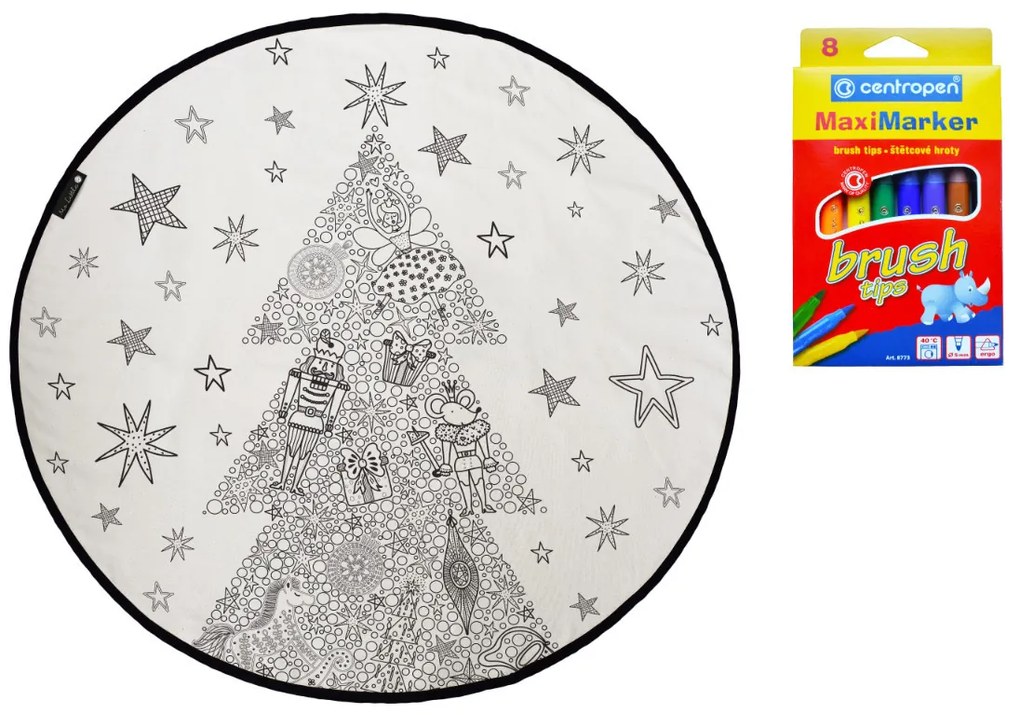 TRHÁK: KOBEREC - OMAĽOVÁNKY - Nut Cracker, 130x130 (priemer) kruh, biela, detská izba, Butter Kings