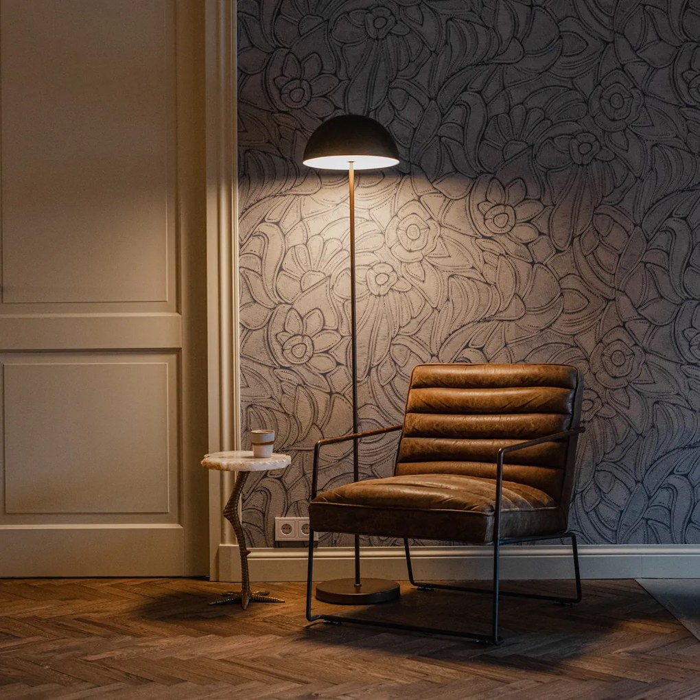 Vonkajšia stojaca lampa tmavo bronzová nabíjateľná 3-stupňovo stmievateľná - Keira