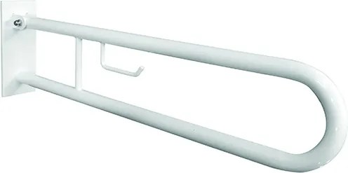 Bemeta Design HELP: Madlo, 600 mm, v tvare U, s držiakom TP, sklopné, s krytkou, biela - 301407273