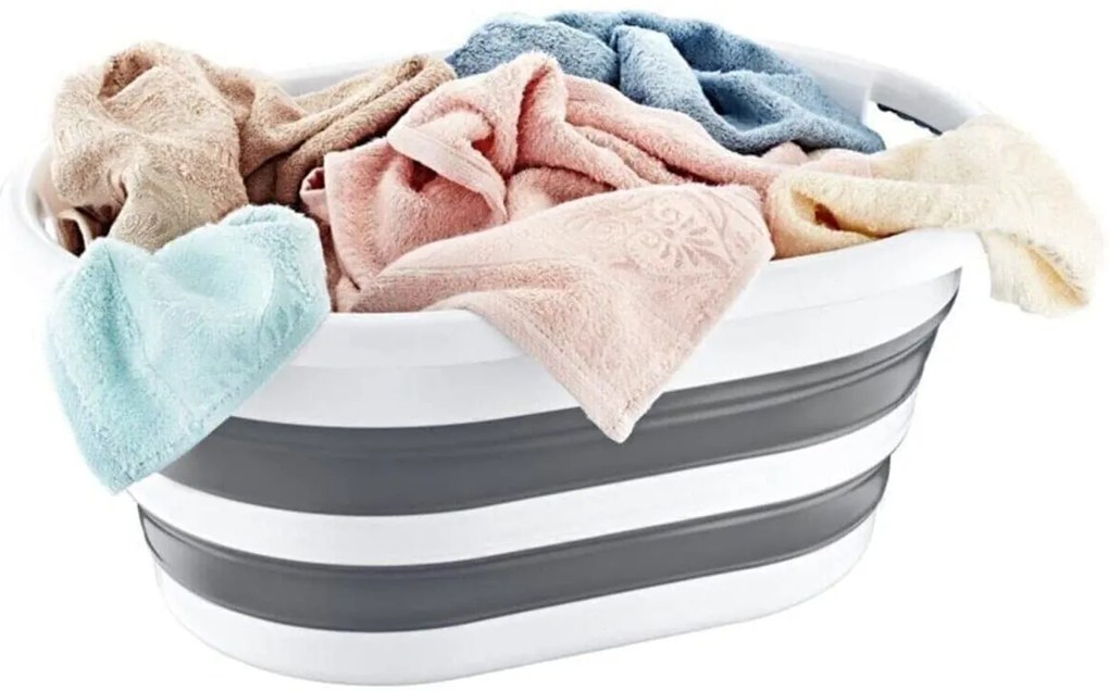 Orion Skladací kôš na bielizeň, silikónový, KEMP, 38 l