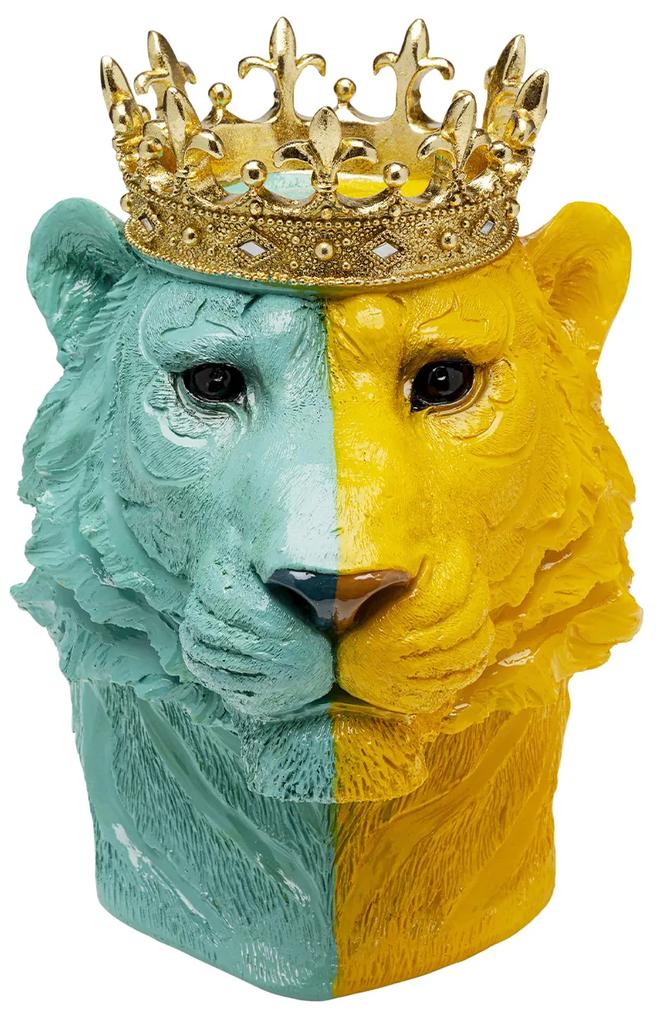 Crowned Tiger dekorácia viacfarebná