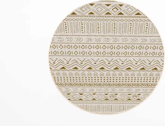 Protišmykový koberec NOVO béžový kruh