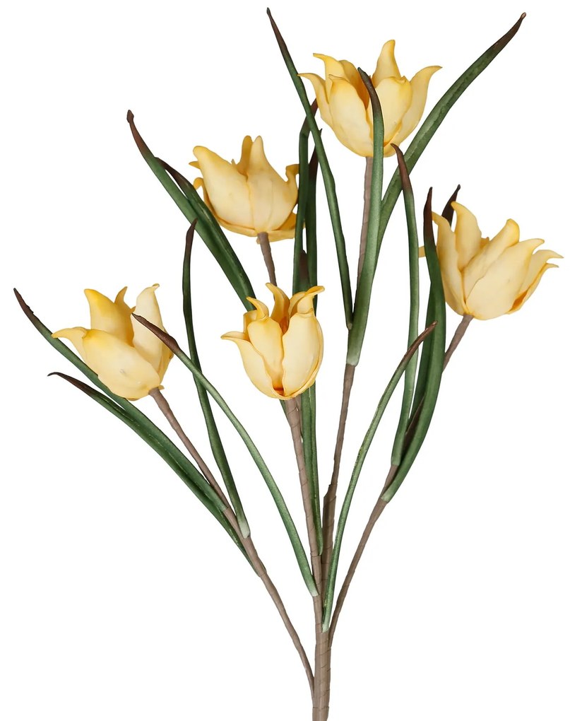 CÔTÉ TABLE Umelé dekoratívne kvety Tulipa Yellow