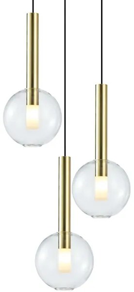 Luster na lanku NIKO 3xG9/9W/230V zlatá