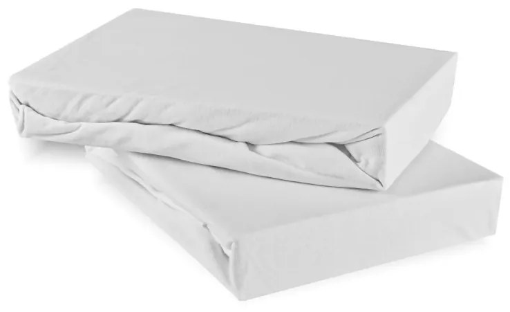 Plachta posteľná biela jersey EMI, Plachta 90x200