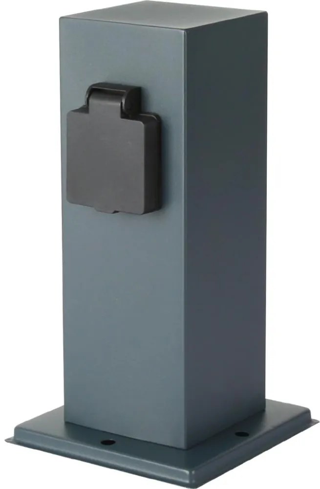 Brilagi - Vonkajší zásuvkový stĺpik PILLAR 1Z SCHUKO 230V IP44 antracit BG1533