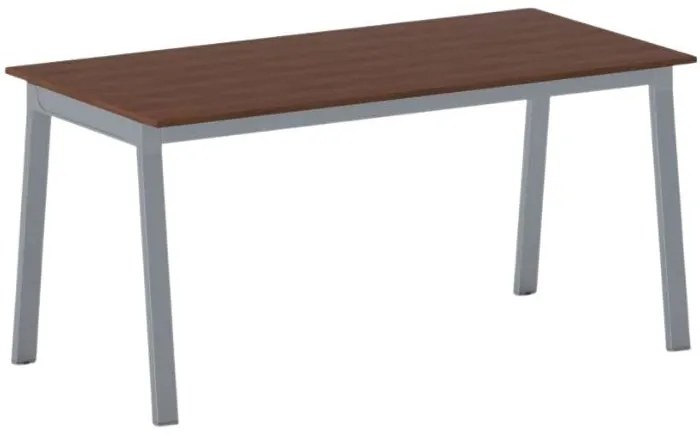 Kancelársky pracovný stôl PRIMO BASIC, sivostrieborná podnož, 1600 x 800 mm, čerešňa