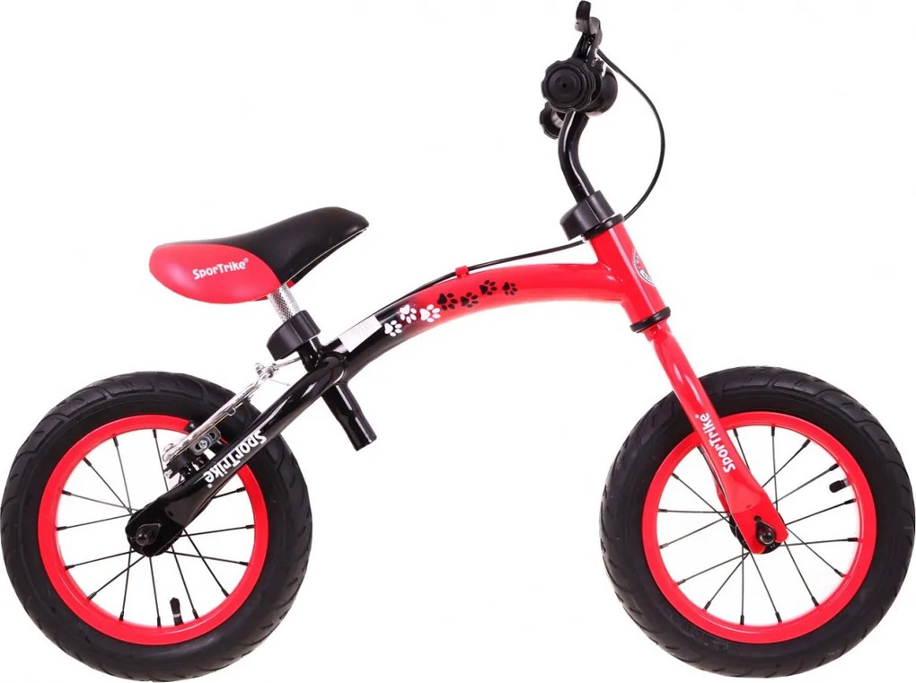 Ramiz Detské odrážadlo Boomerang SporTrike červené nácvik jazdy + variabilný rám