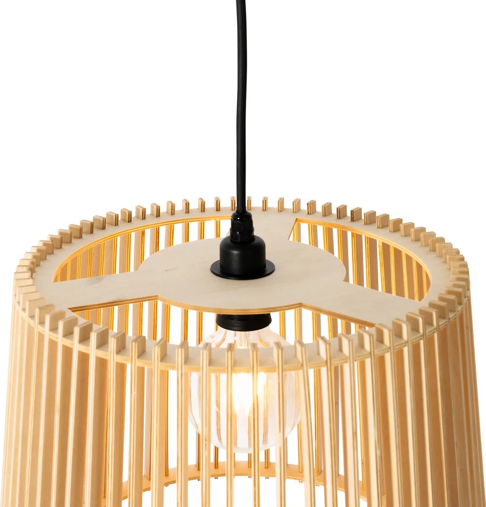 Rustikálne vonkajšie závesné svietidlo drevo IP44 - Jayla