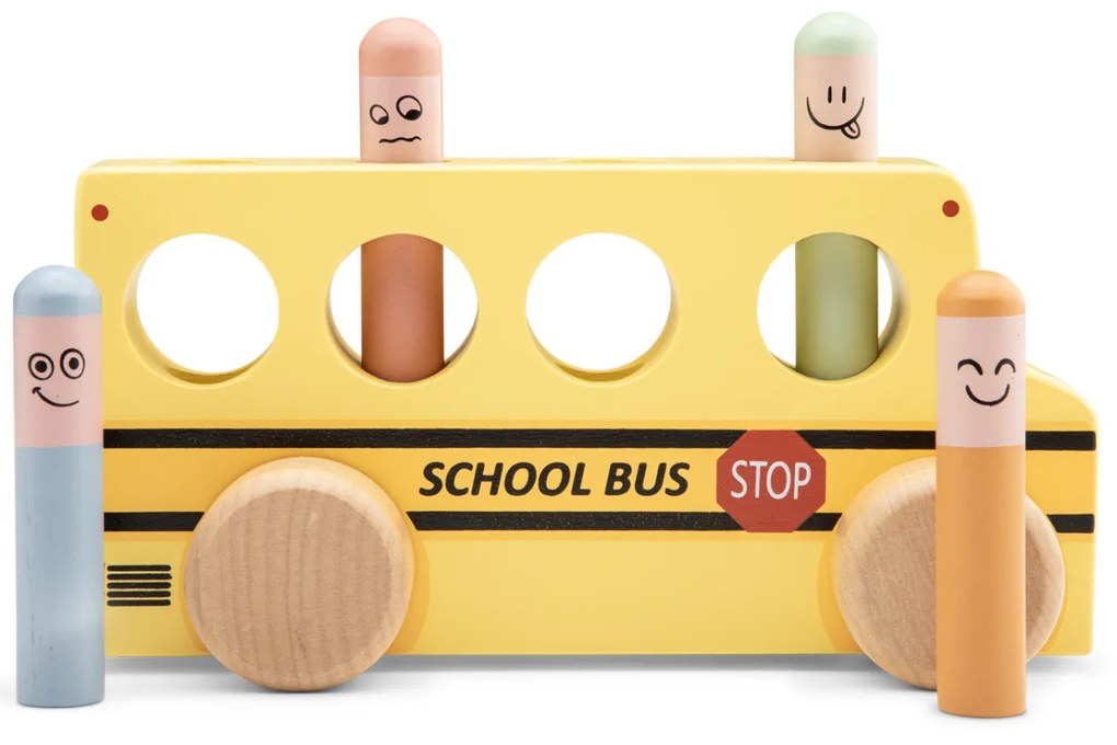 Pop-up - vyskakovacie kolíčky - školský autobus