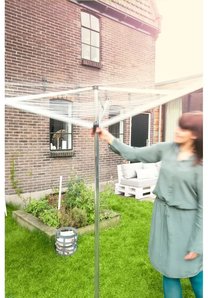 Vonkajší sušiak na bielizeň v striebornej farbe 30 m Essential – Brabantia