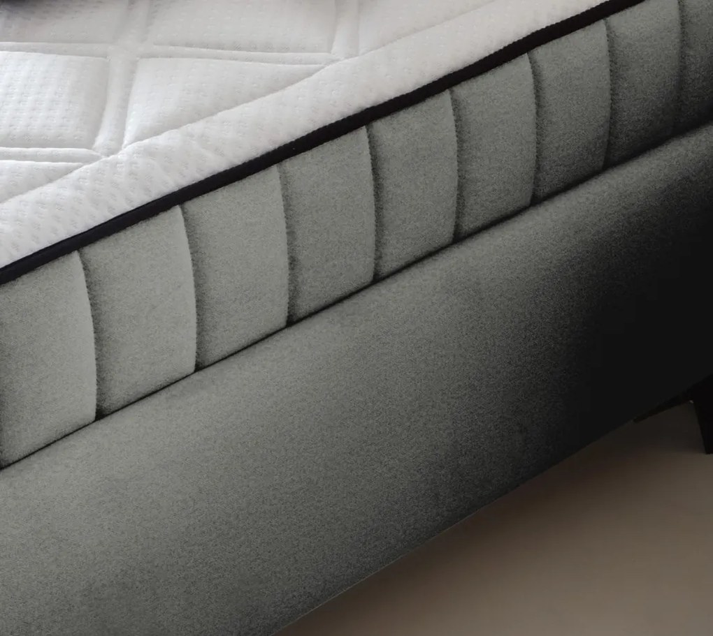 Posteľ Joy 160x200 cm, svetlo šedá látka