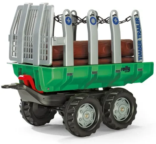 Príves na drevo Rolly Toys 122158 zelený, dvojnápravový