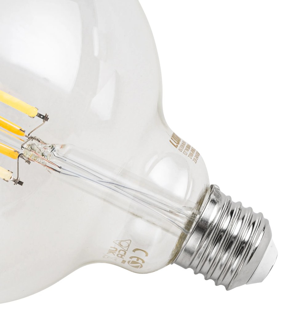 Sada 5 ks E27 Stmievateľné LED žiarovky G125 číre 7W 806lm 2700-6500K
