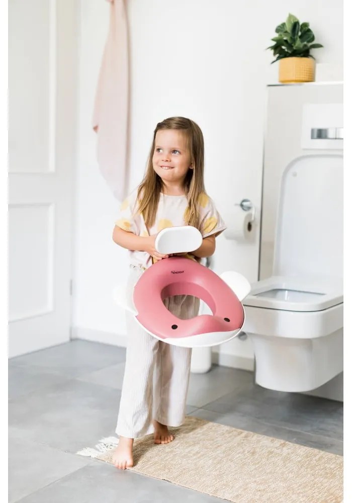 Tmavoružové detské WC sedadlo Dusty pink – Kindsgut