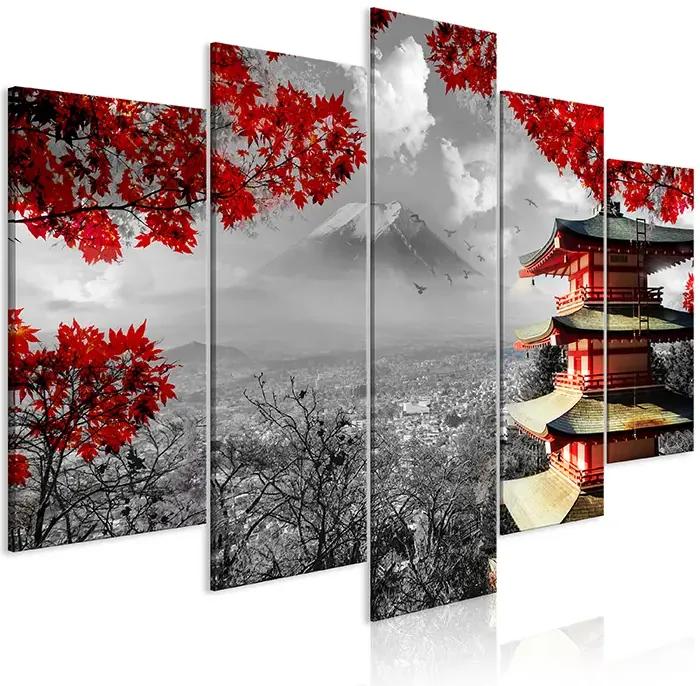 Artgeist Obraz - Japanese Adventure (5 Parts) Wide Veľkosť: 200x100, Verzia: Premium Print