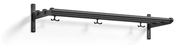 Polica na kabáty a klobúky NOSTALGI, čierny