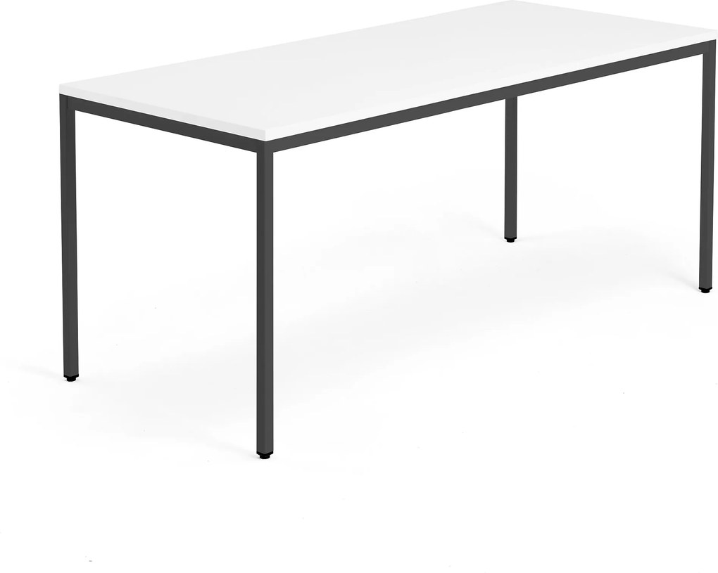 Kancelársky pracovný stôl Modulus, 1800x800 mm, biela/čierna