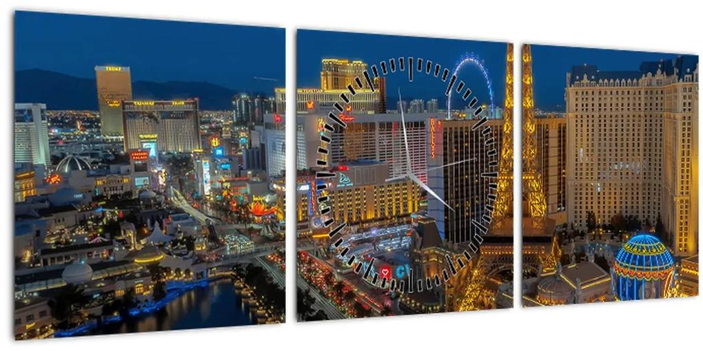 Obraz - Las Vegas (s hodinami) (90x30 cm)