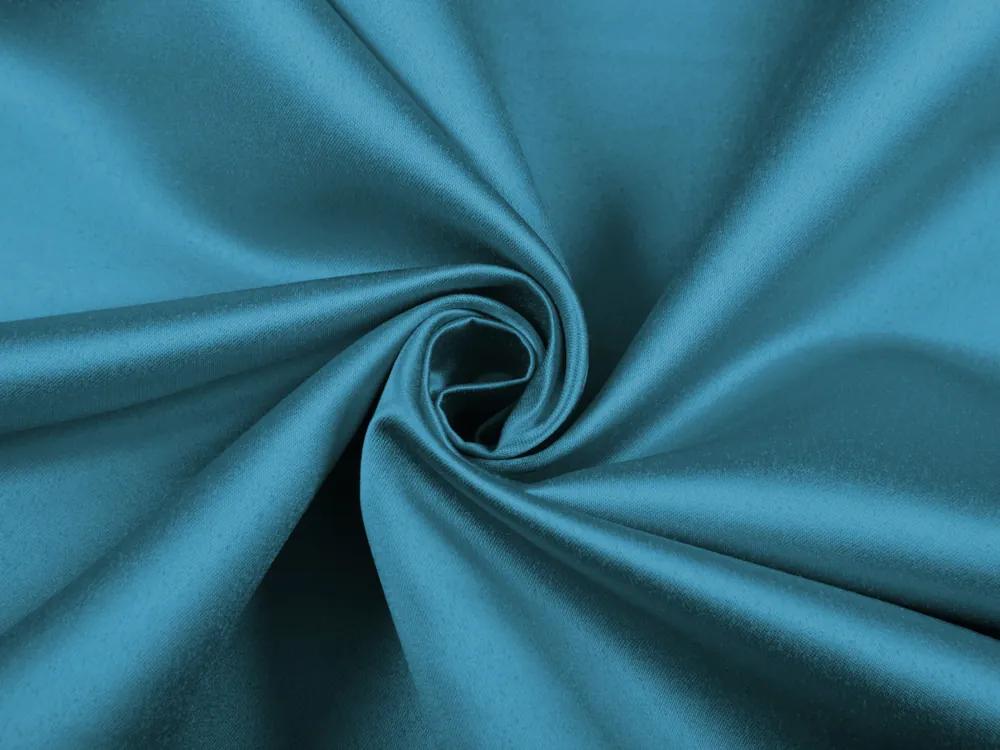 Biante Saténový oválny obrus polyesterový Satén LUX-033 Petrolejovo modrý 100x160 cm