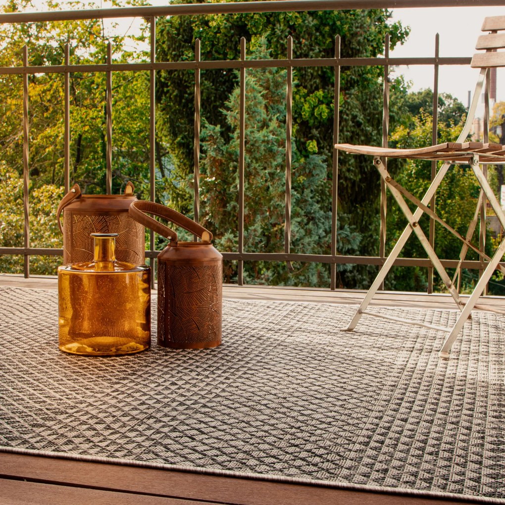 Obsession, Kusový koberec Nordic 877 grey – na von aj na doma, 160x230, šedá, chodba / predsieň