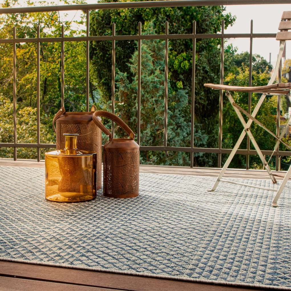 Kusový koberec Nordic 877 navy – na von aj na doma, 160x230, modrá, chodba / predsieň, Obsession