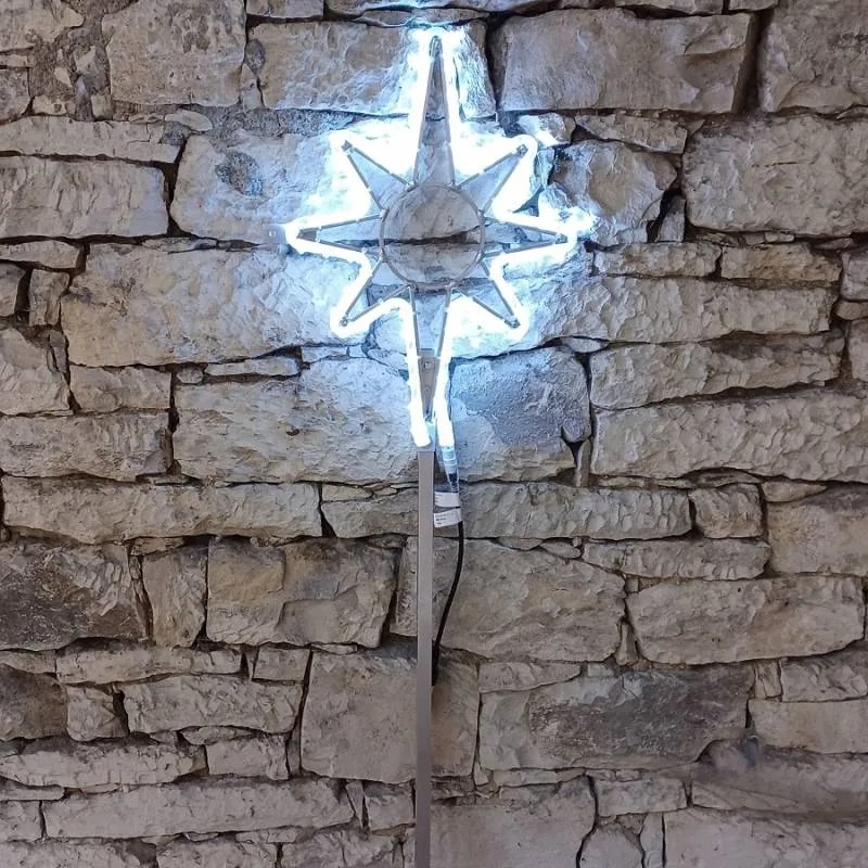 DECOLED LED svetlo na vrchole stromu, 35 x 50 cm, ľadovo biela