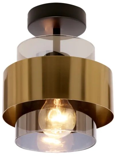 Prisadený luster SPIEGA 1xE27/60W/230V zlatá/čierna