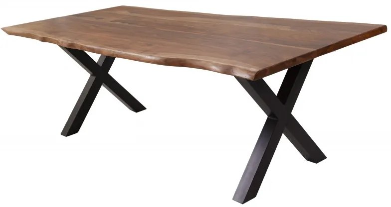 Jedálenský stôl Amazonas X 220 cm sheesham prírodný