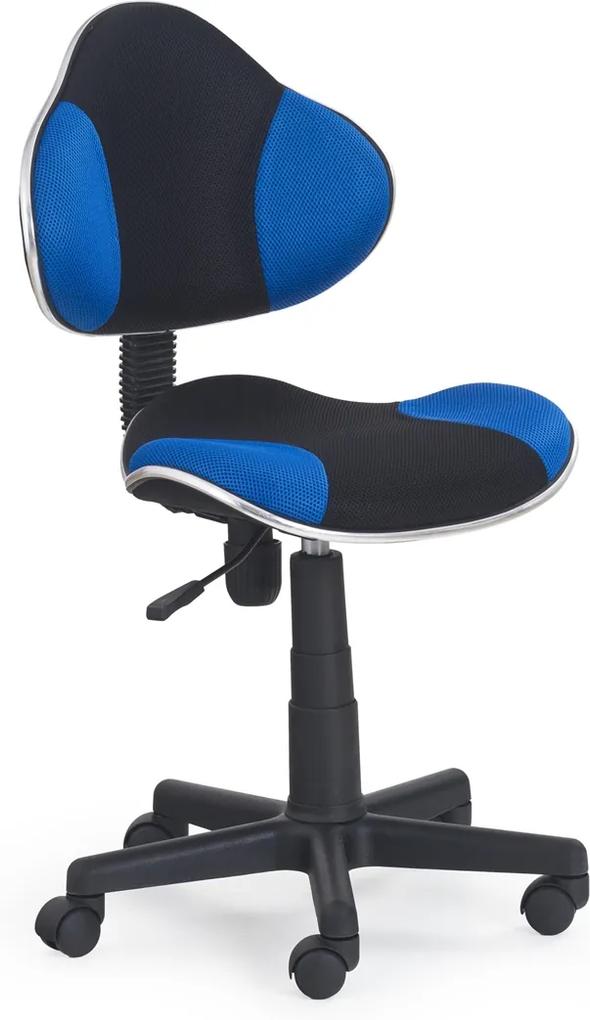HALMAR Flash detská stolička na kolieskach čierna / modrá