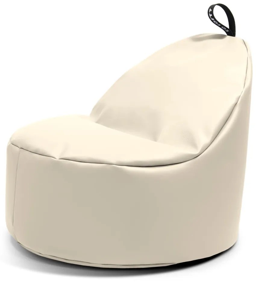 Béžový sedací vak z imitácie kože Round L – So Soft?