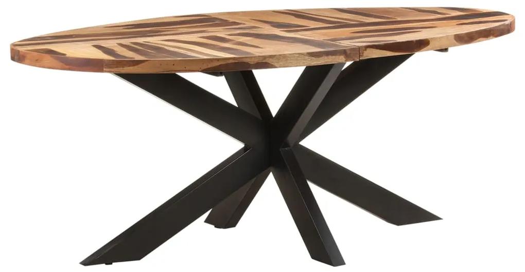 Jedálenský stôl oválny 200x100x75 cm akácia so sheeshamovou úpravou