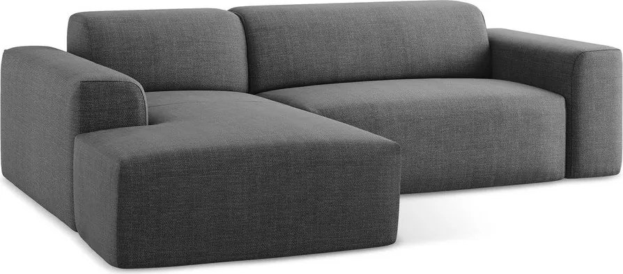 Sivá rohová pohovka (ľavý roh/s leňoškou) Keli – Makamii