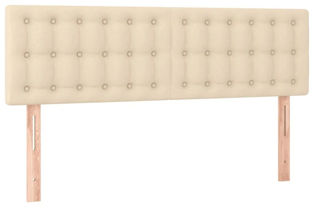 Posteľný rám boxspring s matracom krémový 140x200 cm látka