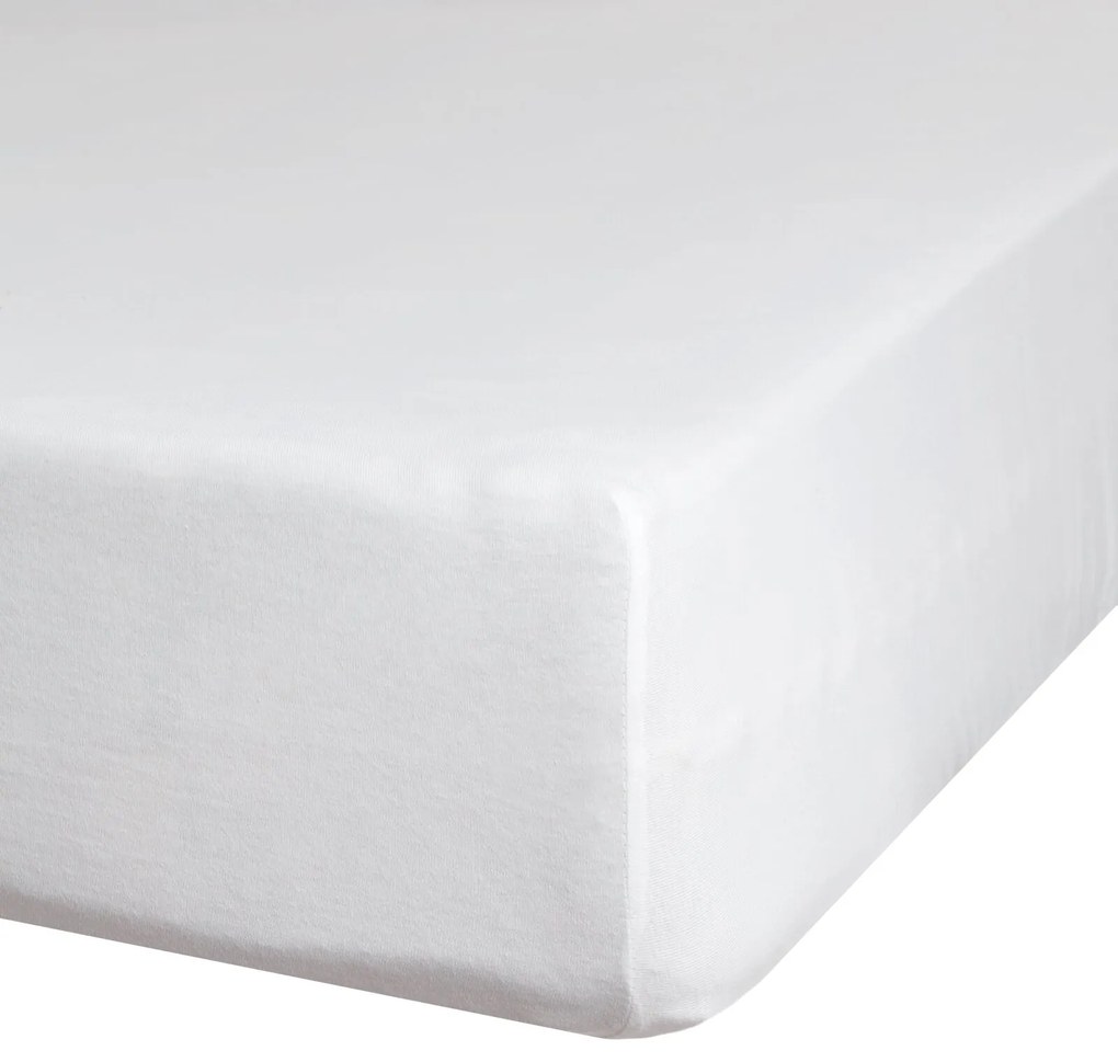 JERSEY PRESTIERADLO 220X240 CM, VÝŠKA 30 CM BIELE
